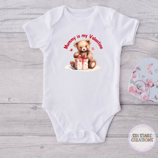 Mummy Is My Valentine Baby Vest