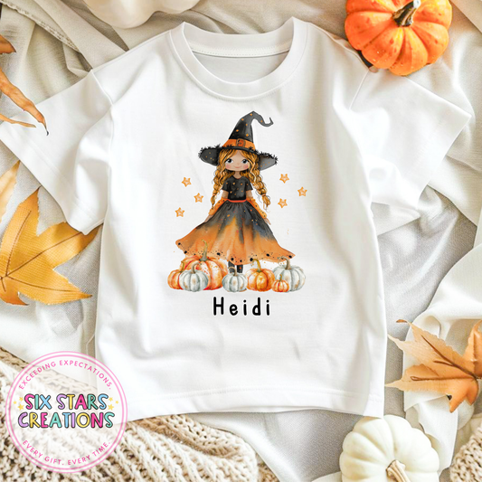 Ginger Hair Pumpkin Patch Girl T-Shirt