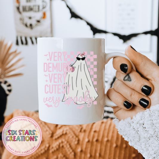 Pink ‘Very Demure, Very Spooky’ Mug