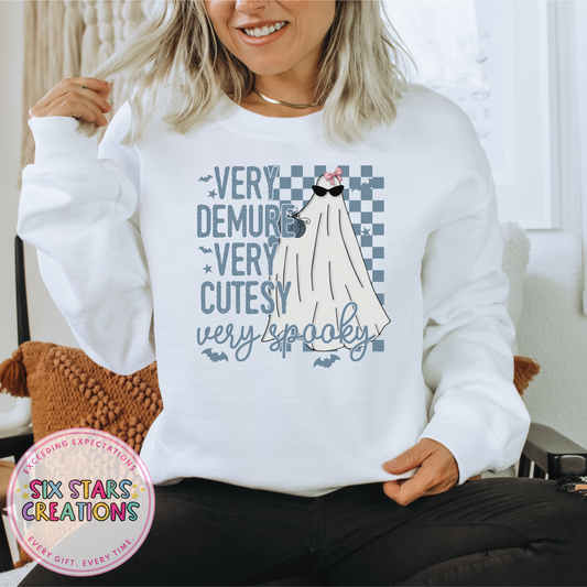 Blue ‘Very Demure, Very Spooky’ Sweatshirt