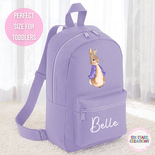 Personalised Toddler 7L Backpack - PURPLE BUNNY