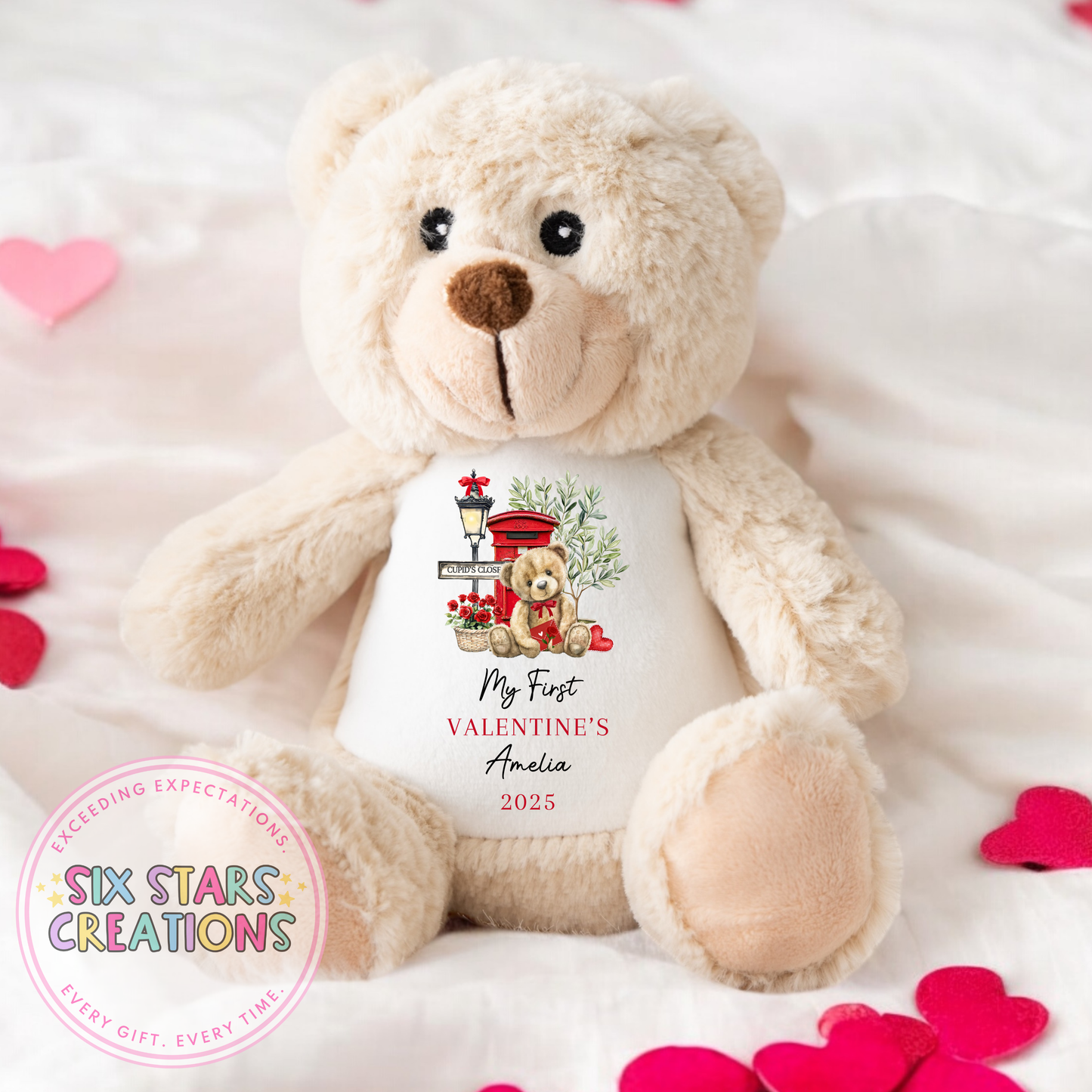 Personalised My First Valentine's Teddy Bear - Valentine's Bear Design