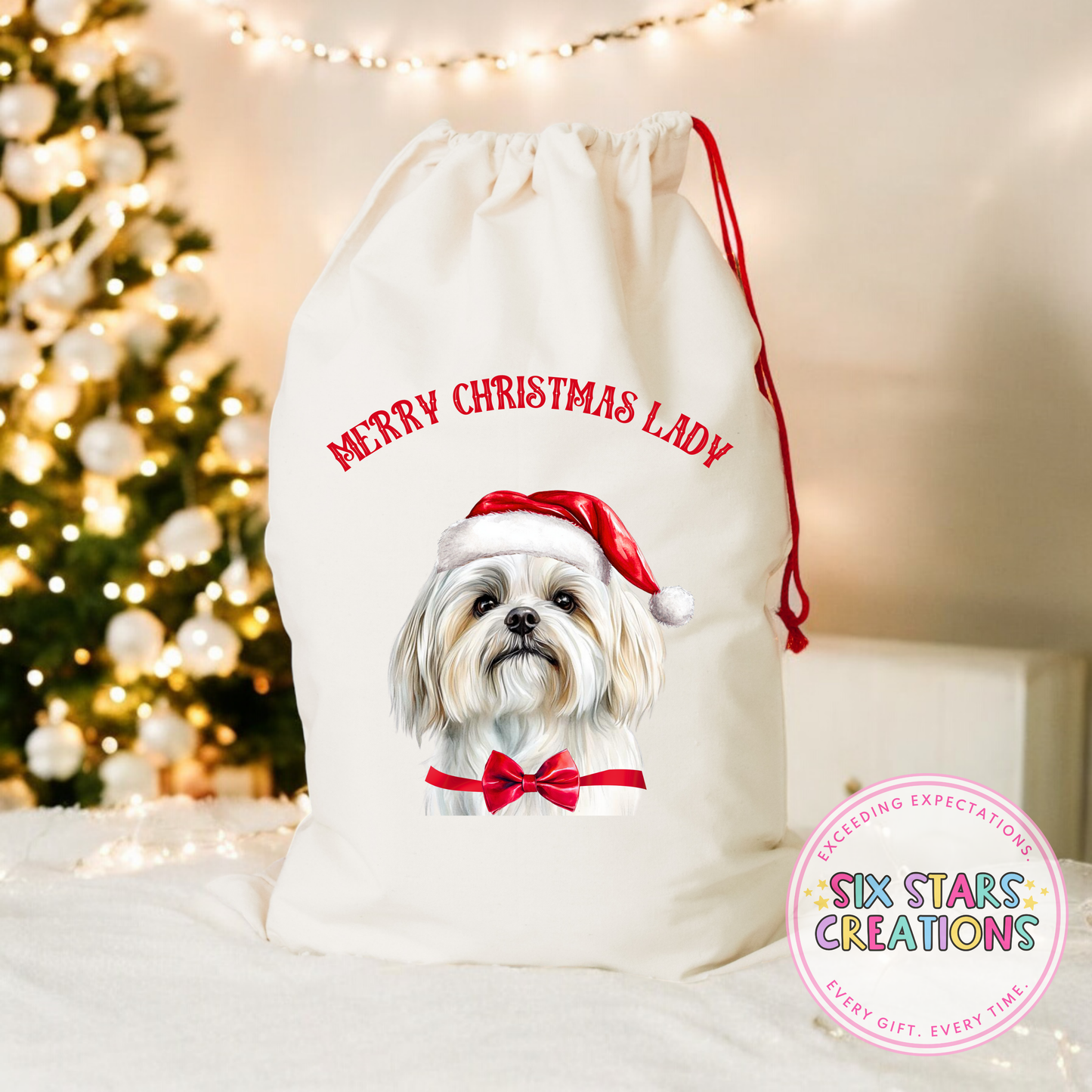 F-Z Dog Breed Personalised Christmas Sack