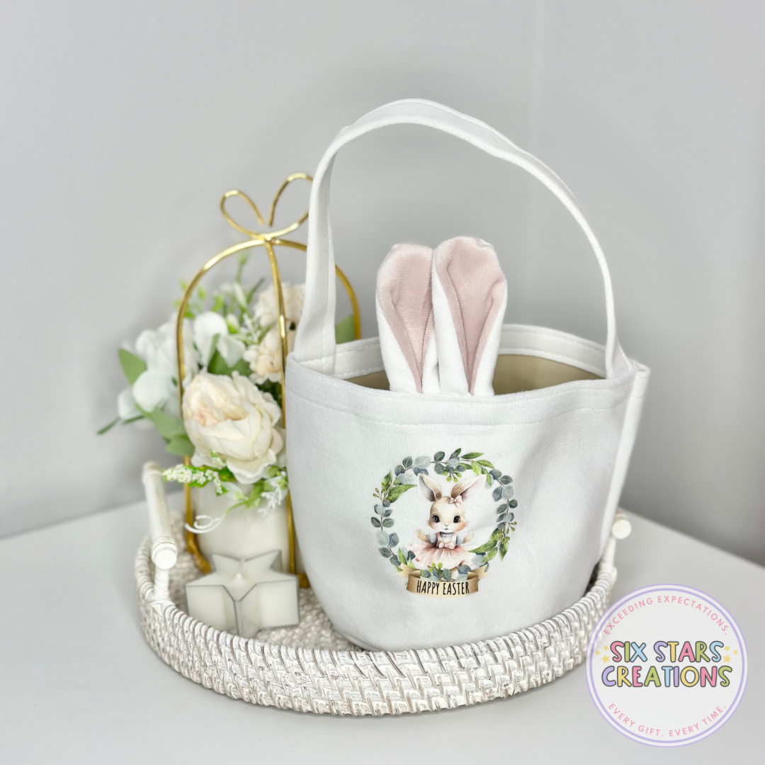 Pink Bunny Velvet Bag