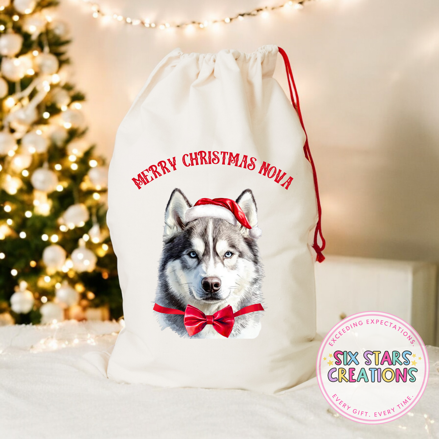 F-Z Dog Breed Personalised Christmas Sack