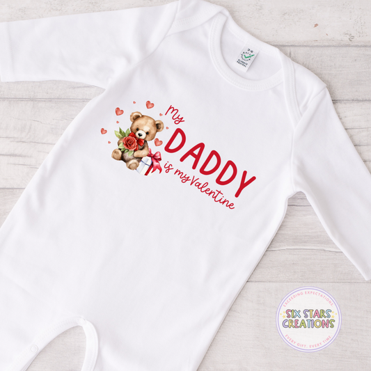 My Daddy Is My Valentine Baby Romper