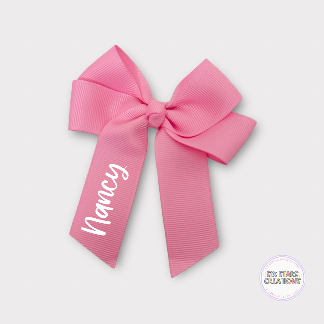 Personalised Sherbet Pink 4” Bow