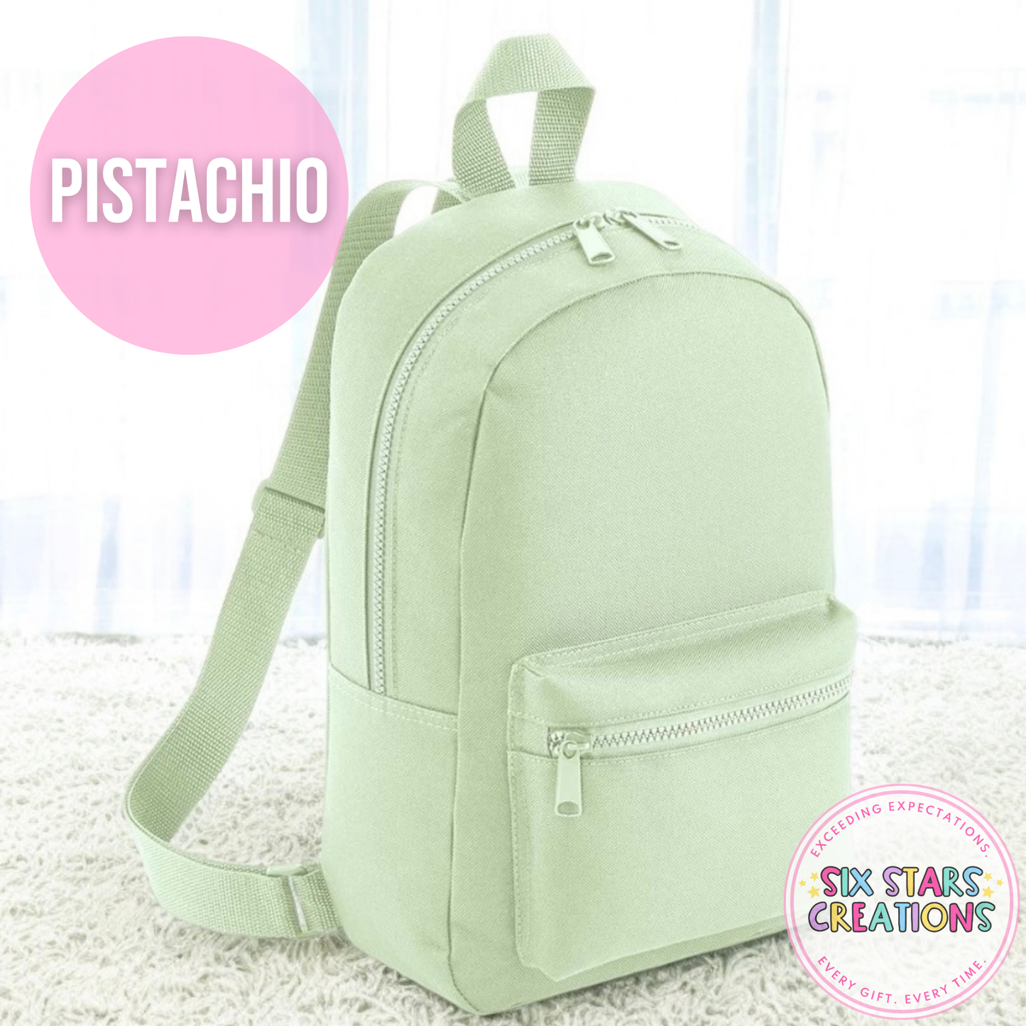 Personalised Toddler 7L Backpack - GREEN BUNNY