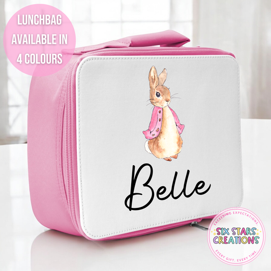 Lunch Bag - PINK BUNNY