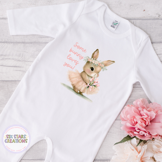 Some Bunny Loves You Baby Romper