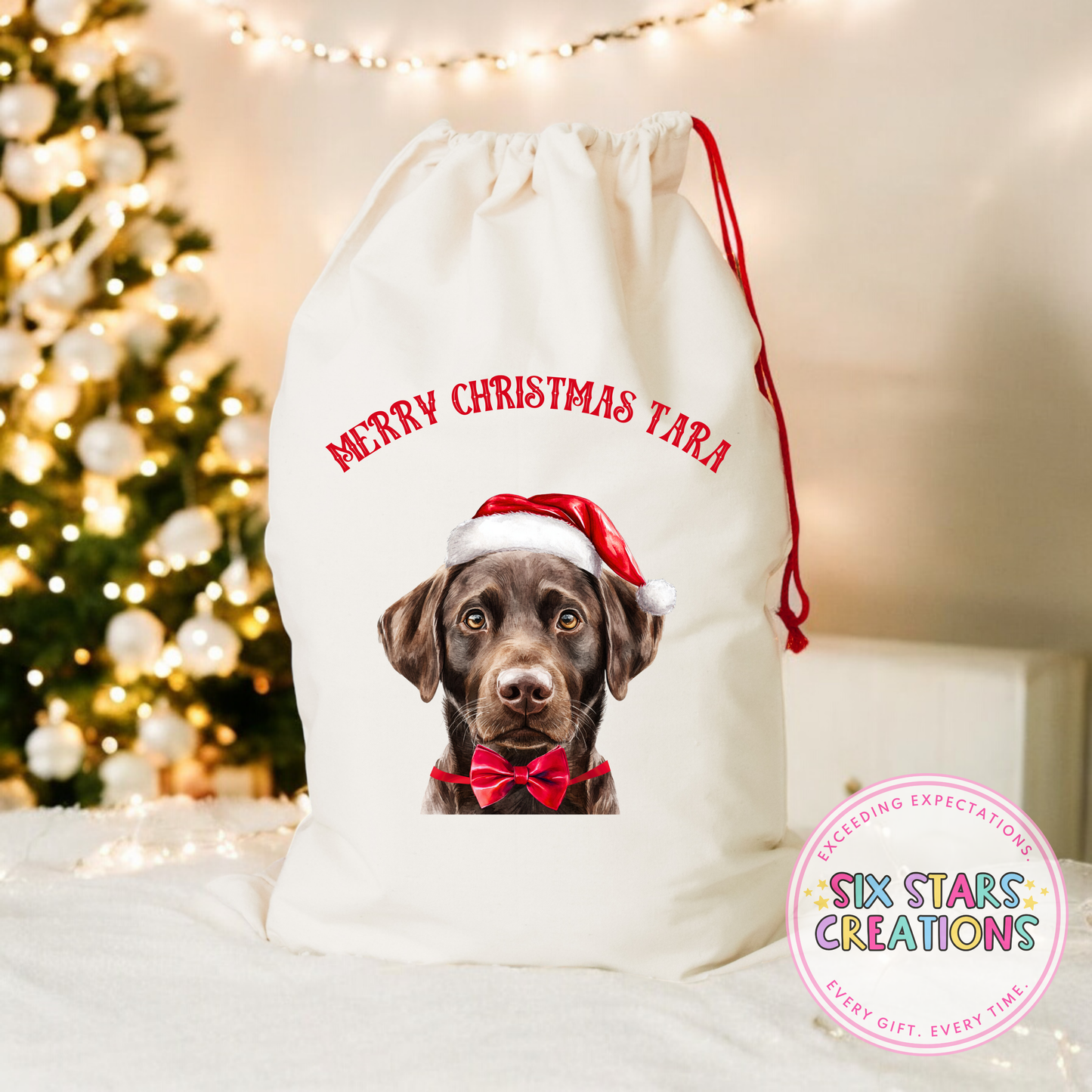 F-Z Dog Breed Personalised Christmas Sack