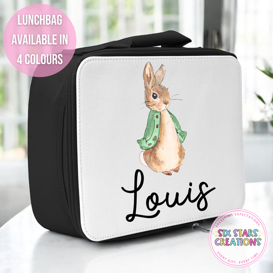 Lunch Bag - GREEN BUNNY