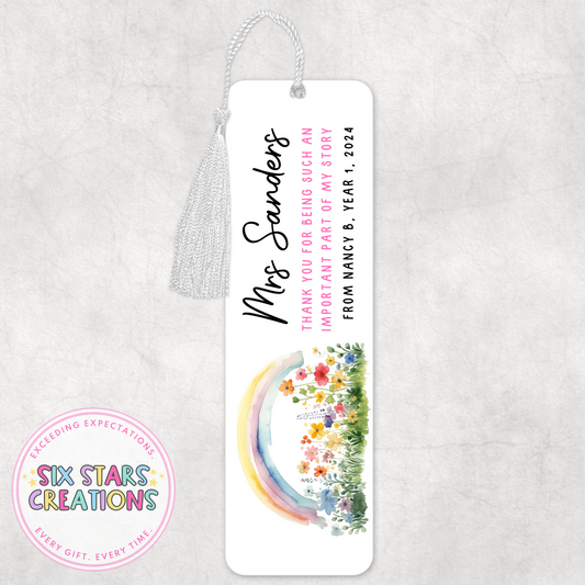 Personalised ‘Part Of My Story’ Teacher Bookmark