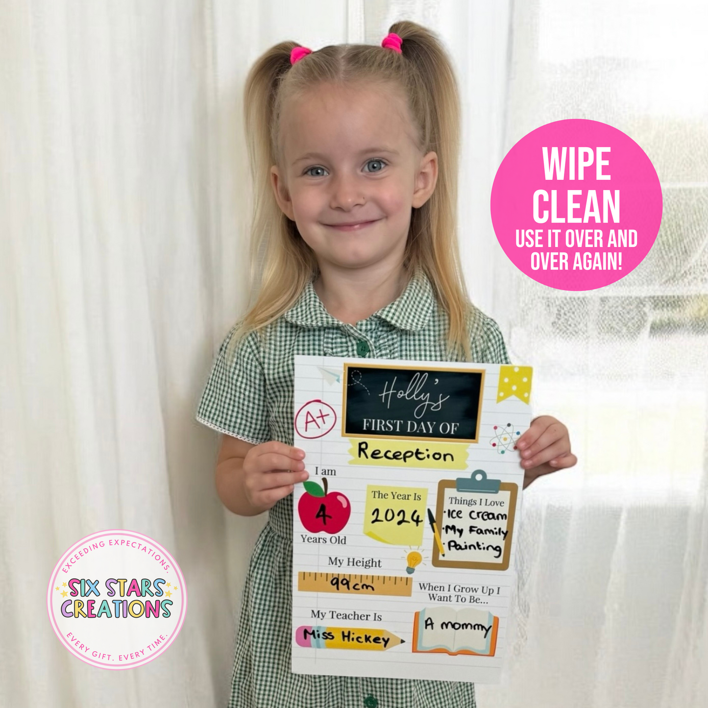 Personalised First Day Sign