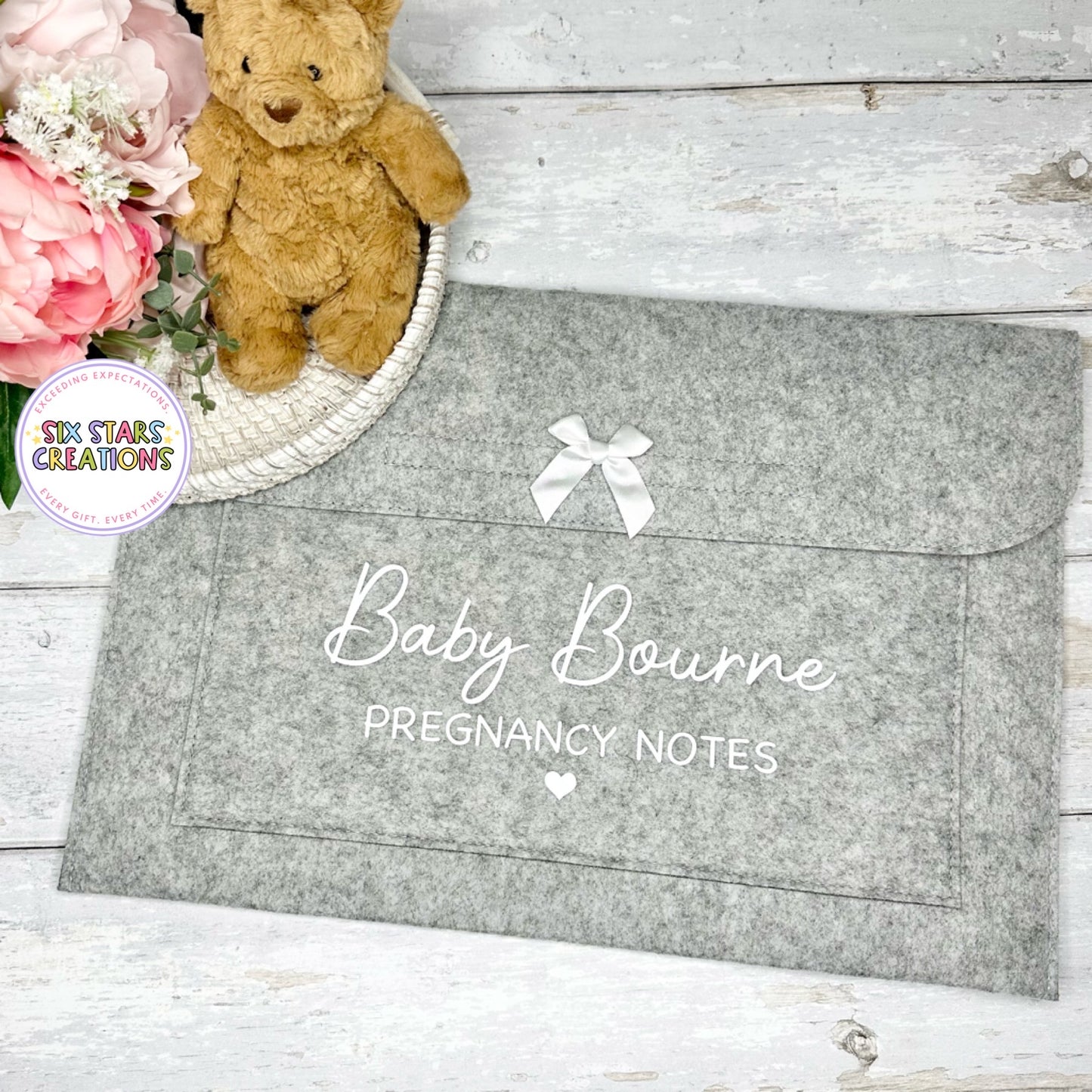 Personalised Pregnancy Notes Holder