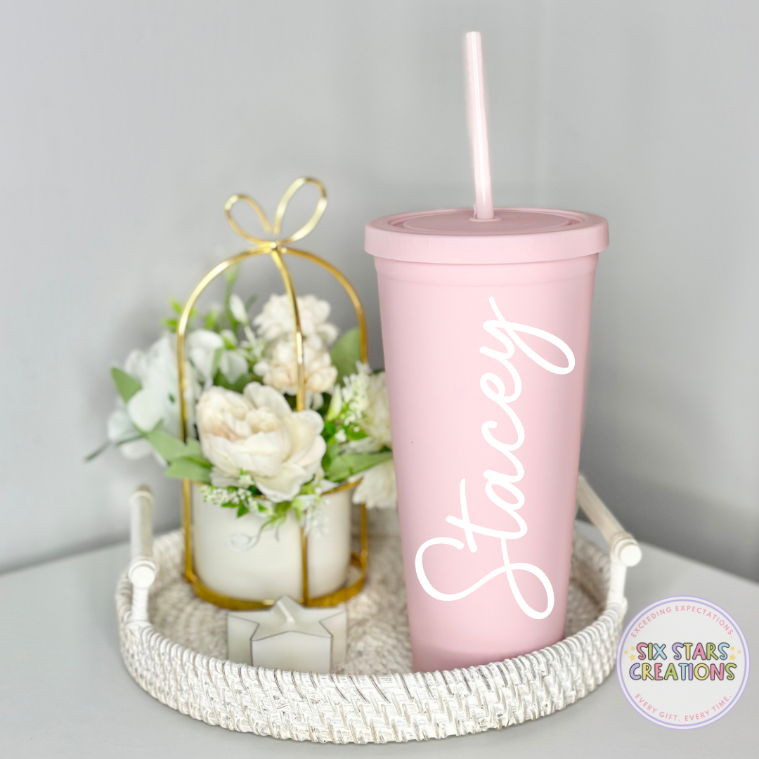 Pastel Pink Double Walled Tumbler