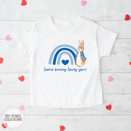 Blue Some Bunny Loves You T-shirt