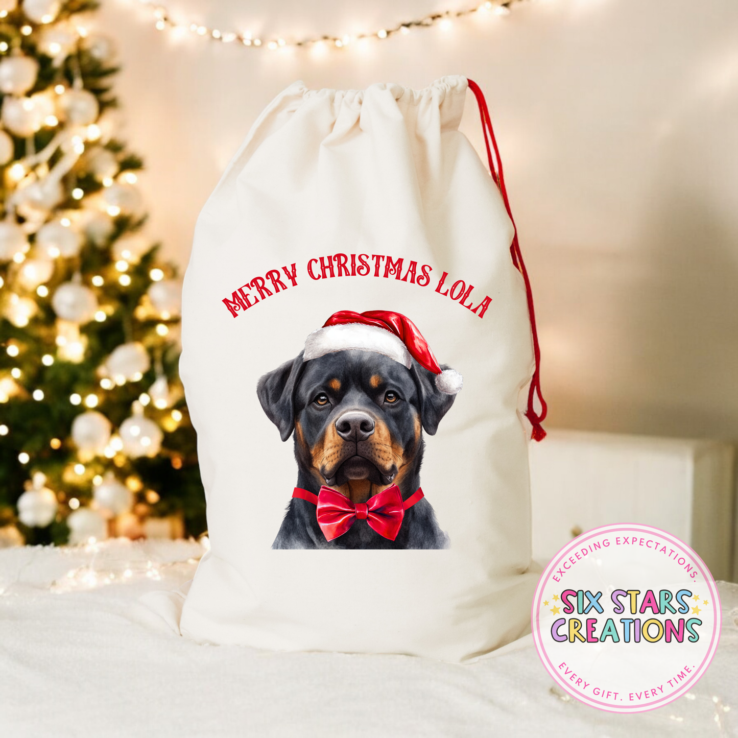 F-Z Dog Breed Personalised Christmas Sack