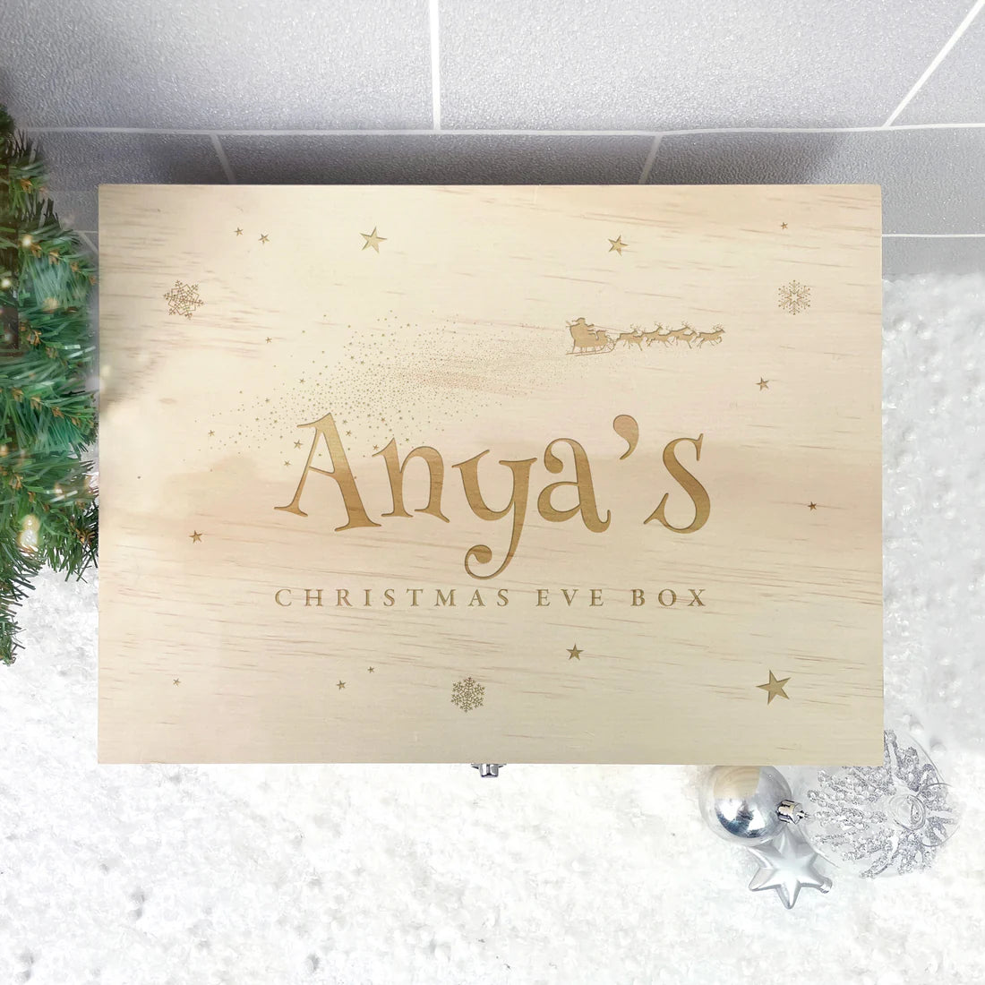 Personalised Santa Sleigh Christmas Eve Box - 4 Sizes