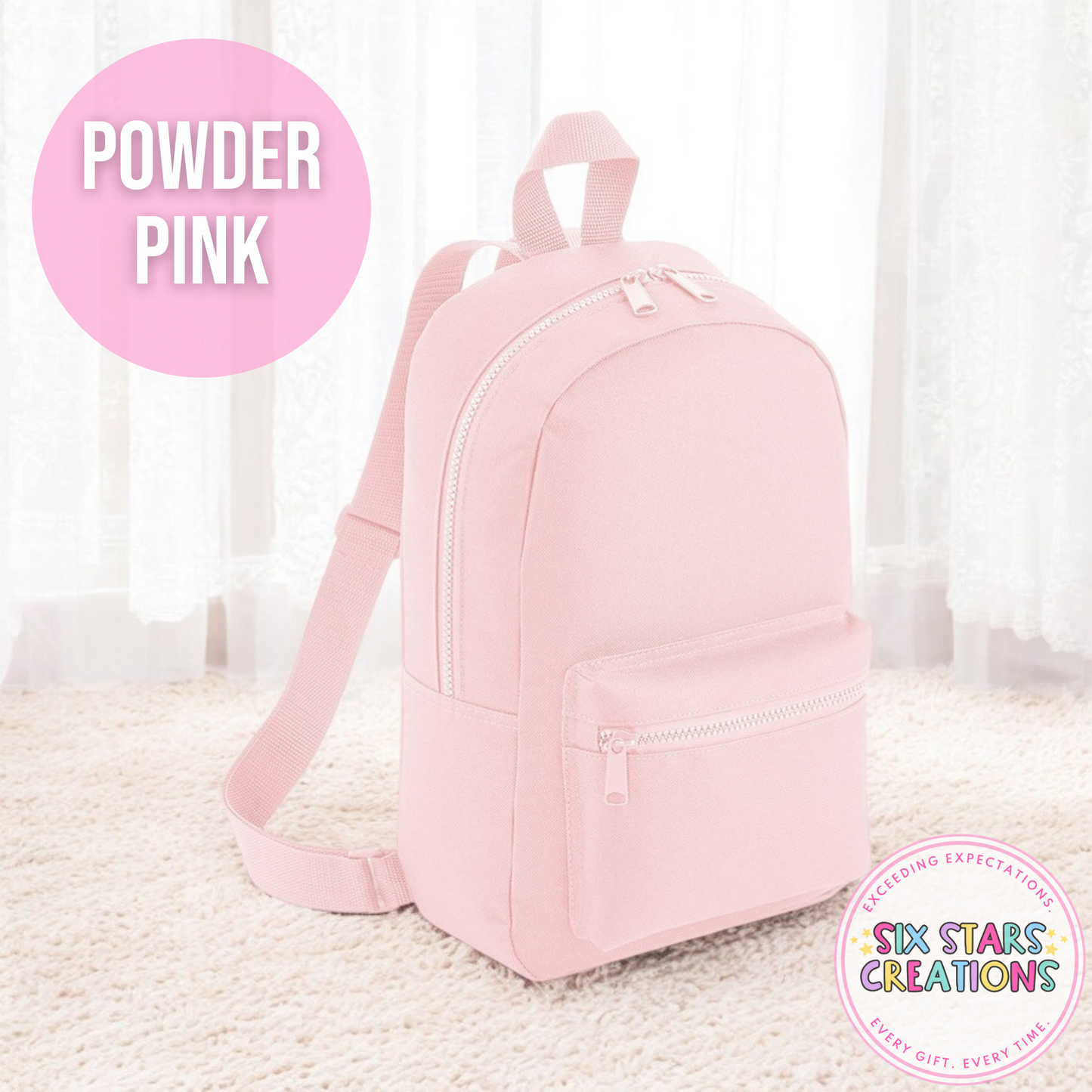 Personalised Toddler 7L Backpack - BEAR PINK BALLOON