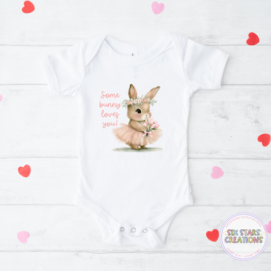 Some Bunny Loves You Baby Vest