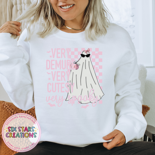 Pink ‘Very Demure, Very Spooky’ Sweatshirt