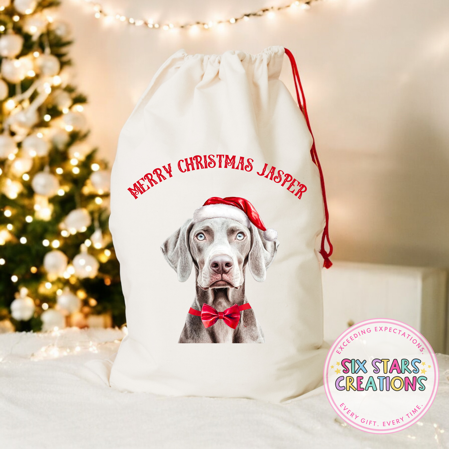 F-Z Dog Breed Personalised Christmas Sack