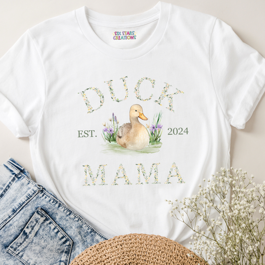 Duck Mama T-shirt - Floral