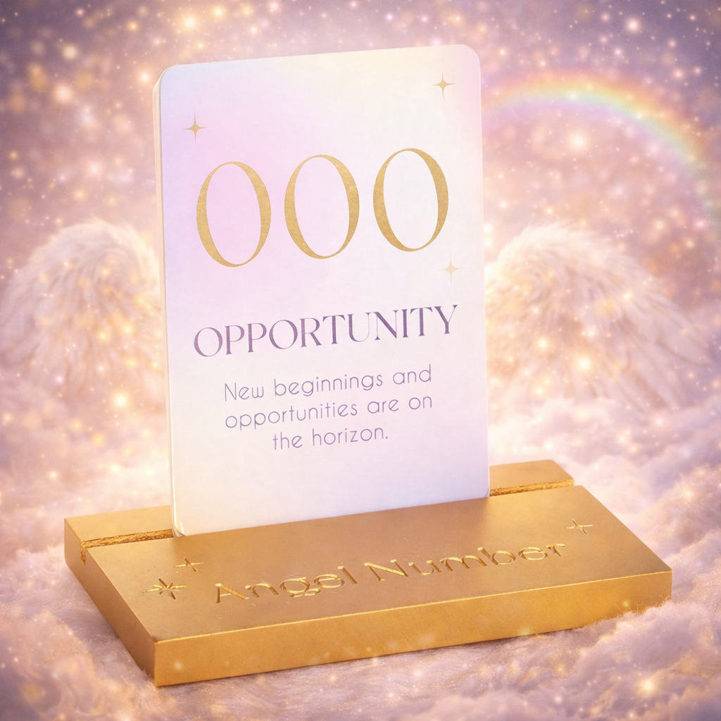 Angel Number Affirmation Cards with Wooden Stand