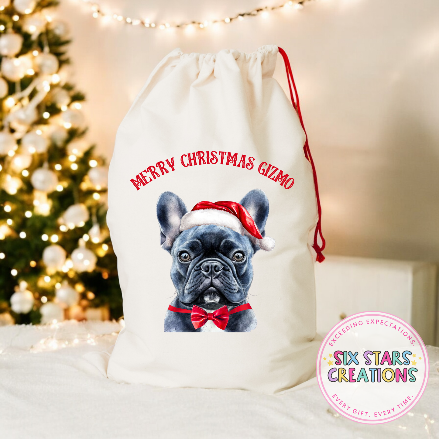 F-Z Dog Breed Personalised Christmas Sack