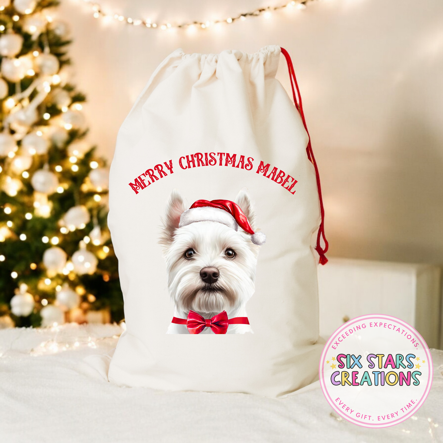 F-Z Dog Breed Personalised Christmas Sack