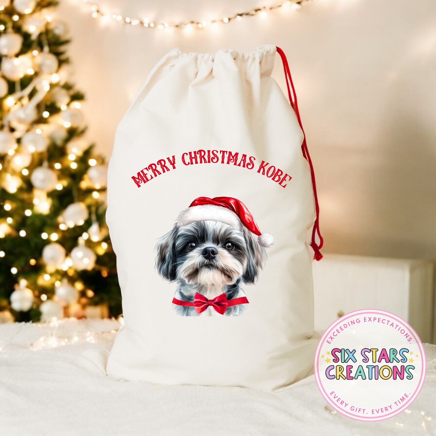 F-Z Dog Breed Personalised Christmas Sack