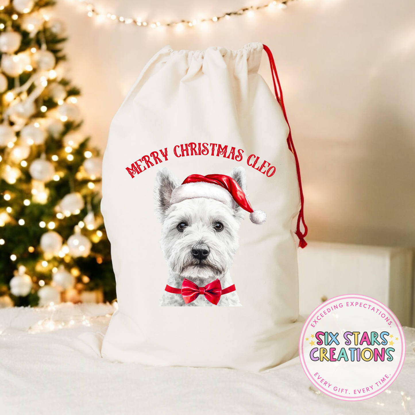 F-Z Dog Breed Personalised Christmas Sack