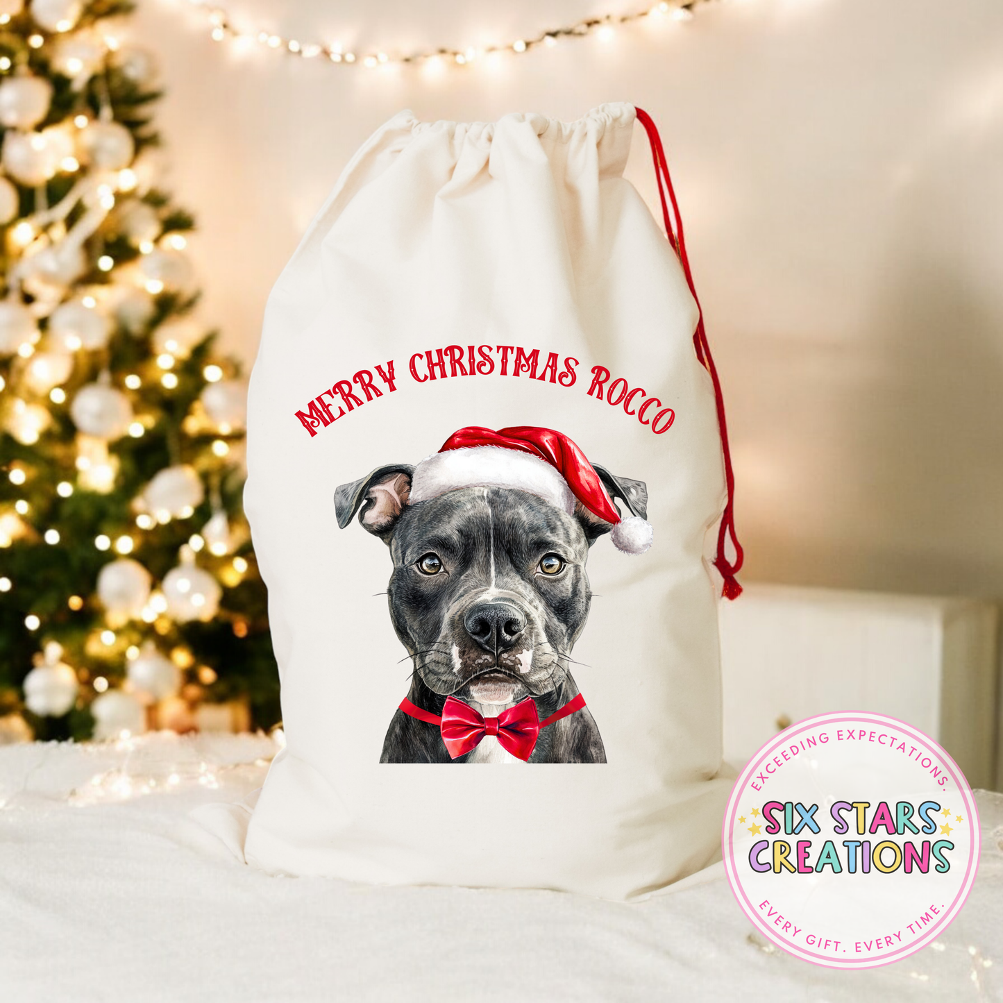 F-Z Dog Breed Personalised Christmas Sack