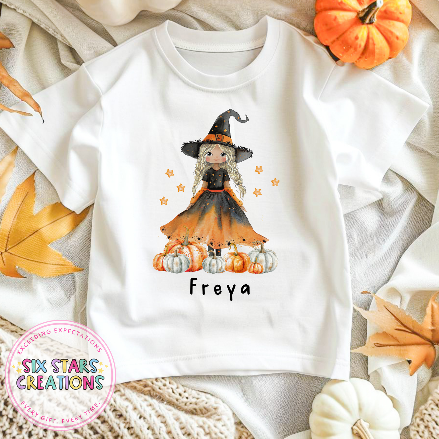 Blonde Hair Pumpkin Patch Girl T-Shirt