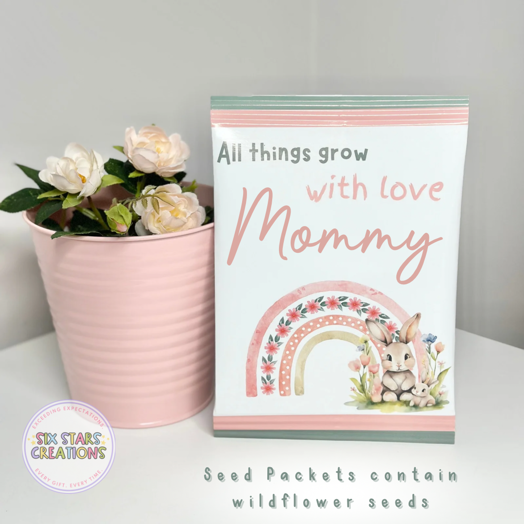 Pink Plant Pot & Seed Packet Mothers Day Gift Set