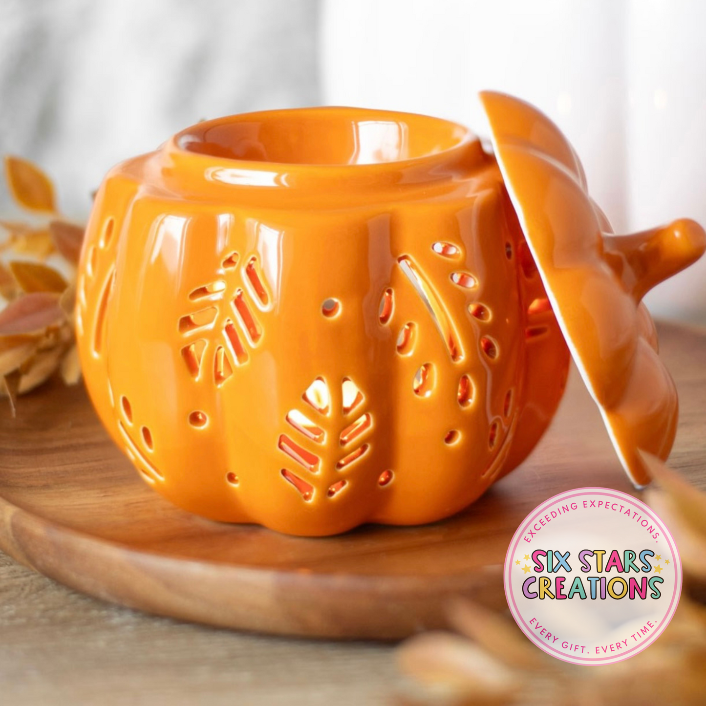 Orange Autumn Leaves Pumpkin Oil Burner