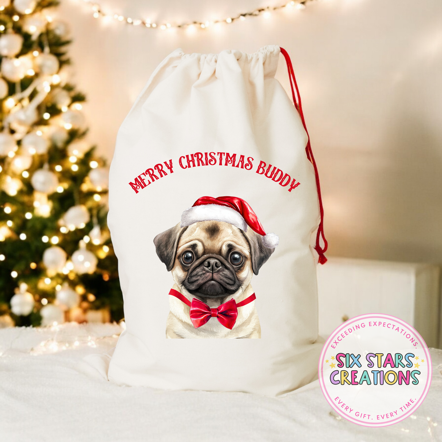 F-Z Dog Breed Personalised Christmas Sack