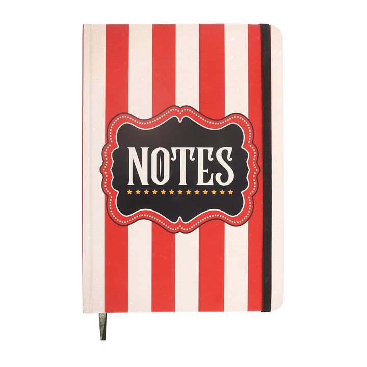 Red Circus Stripe A5 Notebook