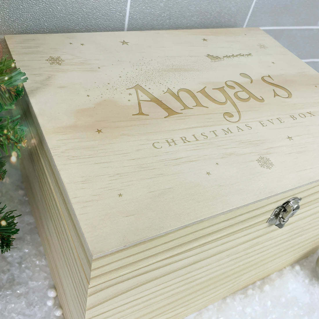Personalised Santa Sleigh Christmas Eve Box - 4 Sizes