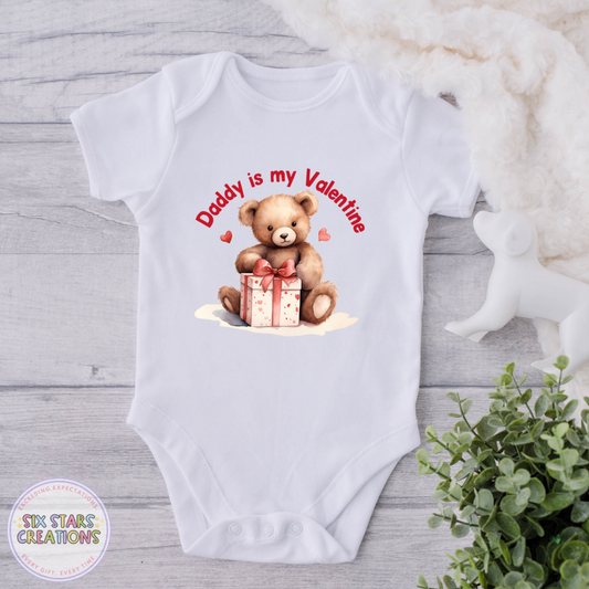 Daddy Is My Valentine Baby Vest