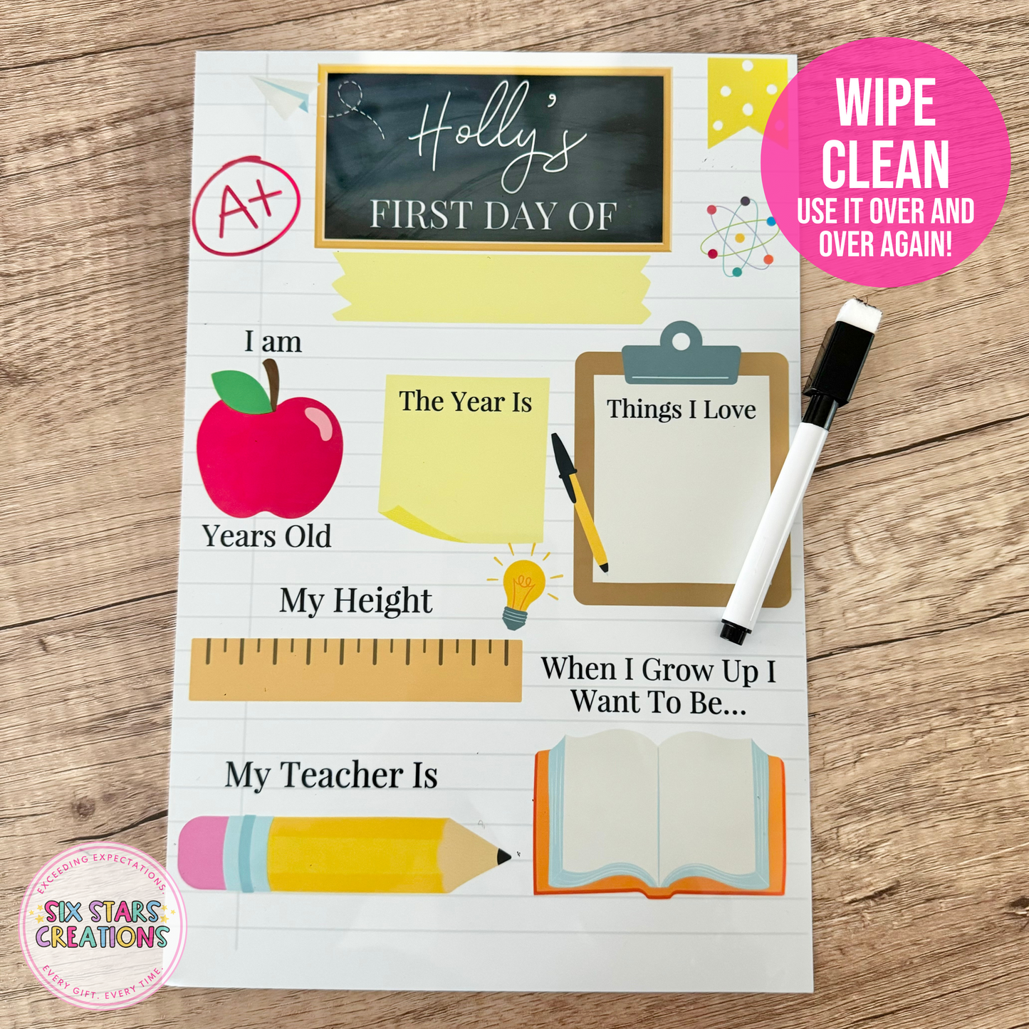 Personalised First Day Sign