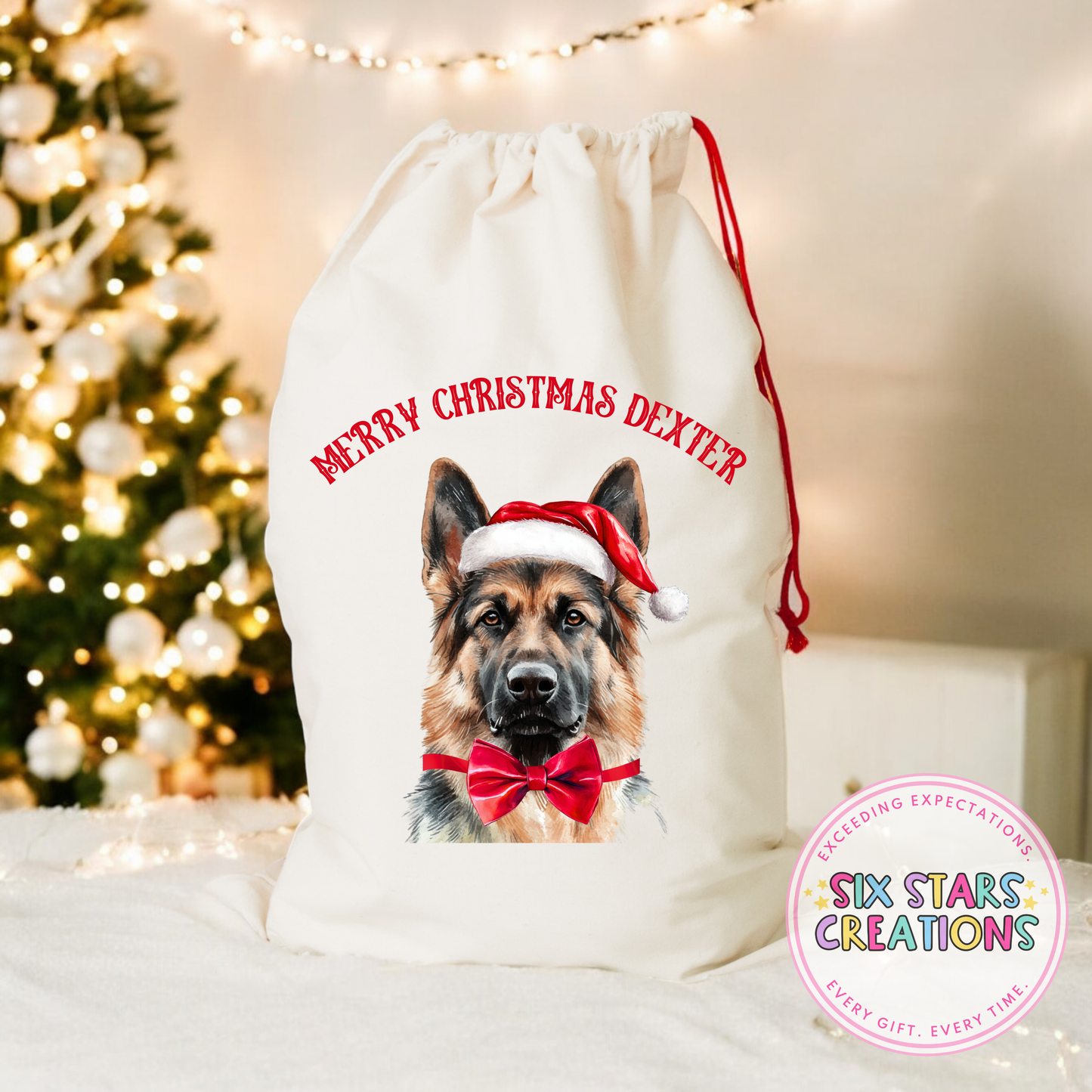 F-Z Dog Breed Personalised Christmas Sack