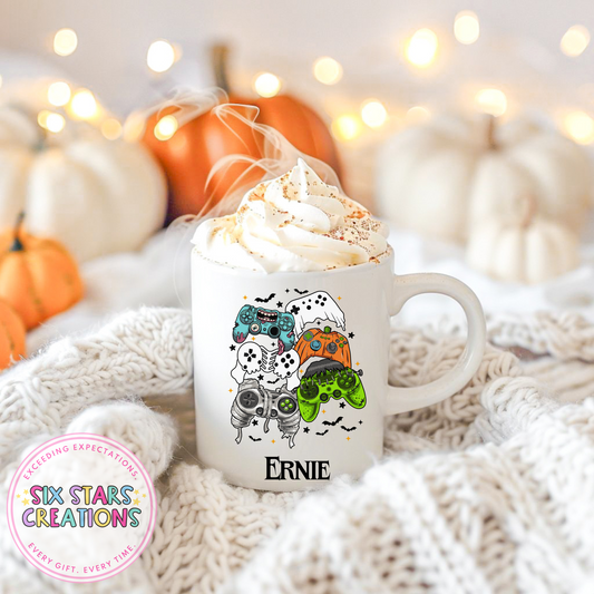 Halloween Gamer Personalised Mug