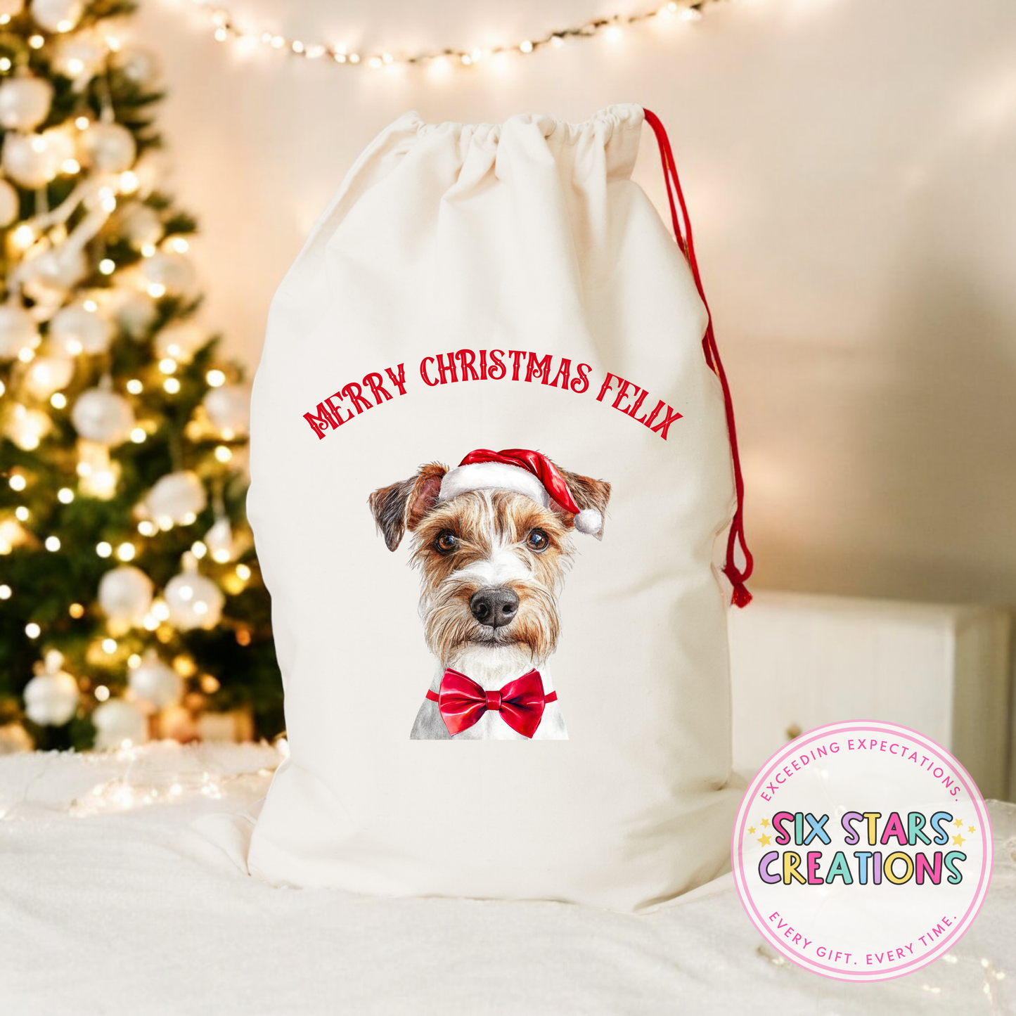 F-Z Dog Breed Personalised Christmas Sack