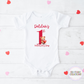1st Valentine’s Day Red Personalised Baby Vest