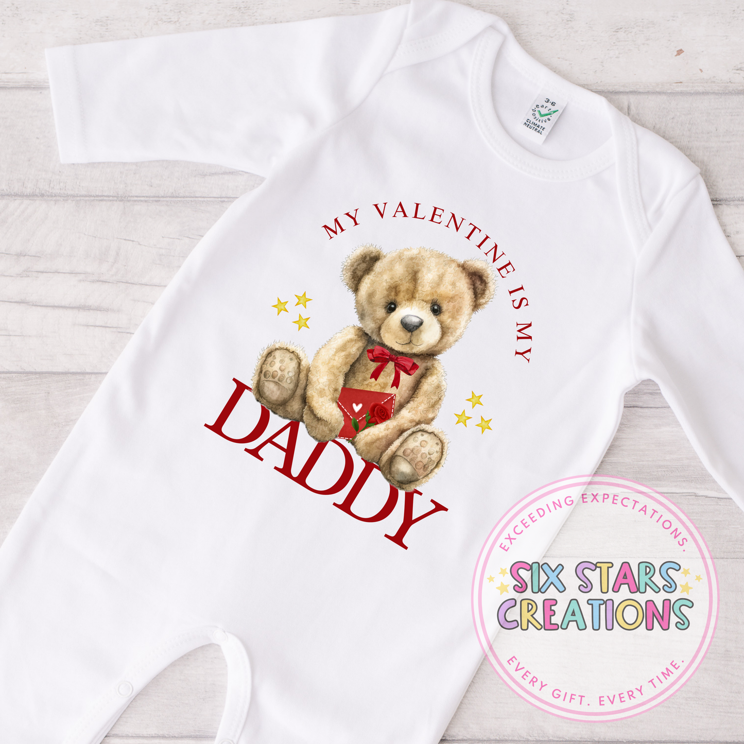 My Valentine Is My Daddy Sleepsuit