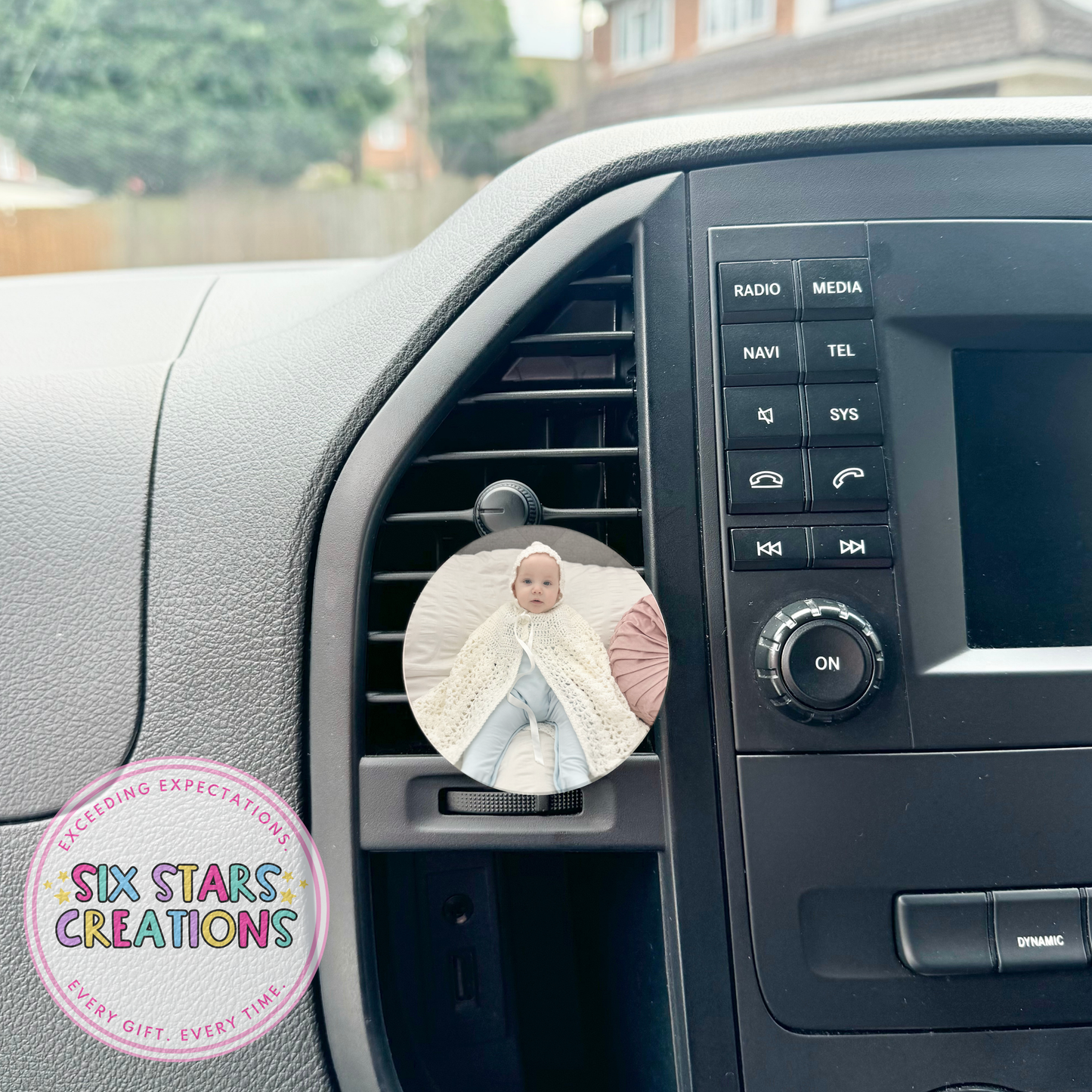 Photo Car Vent Air Freshener - Circle