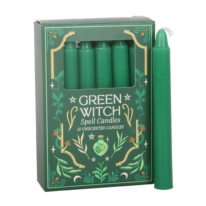 Green Witch Spell Candles – Pack of 12