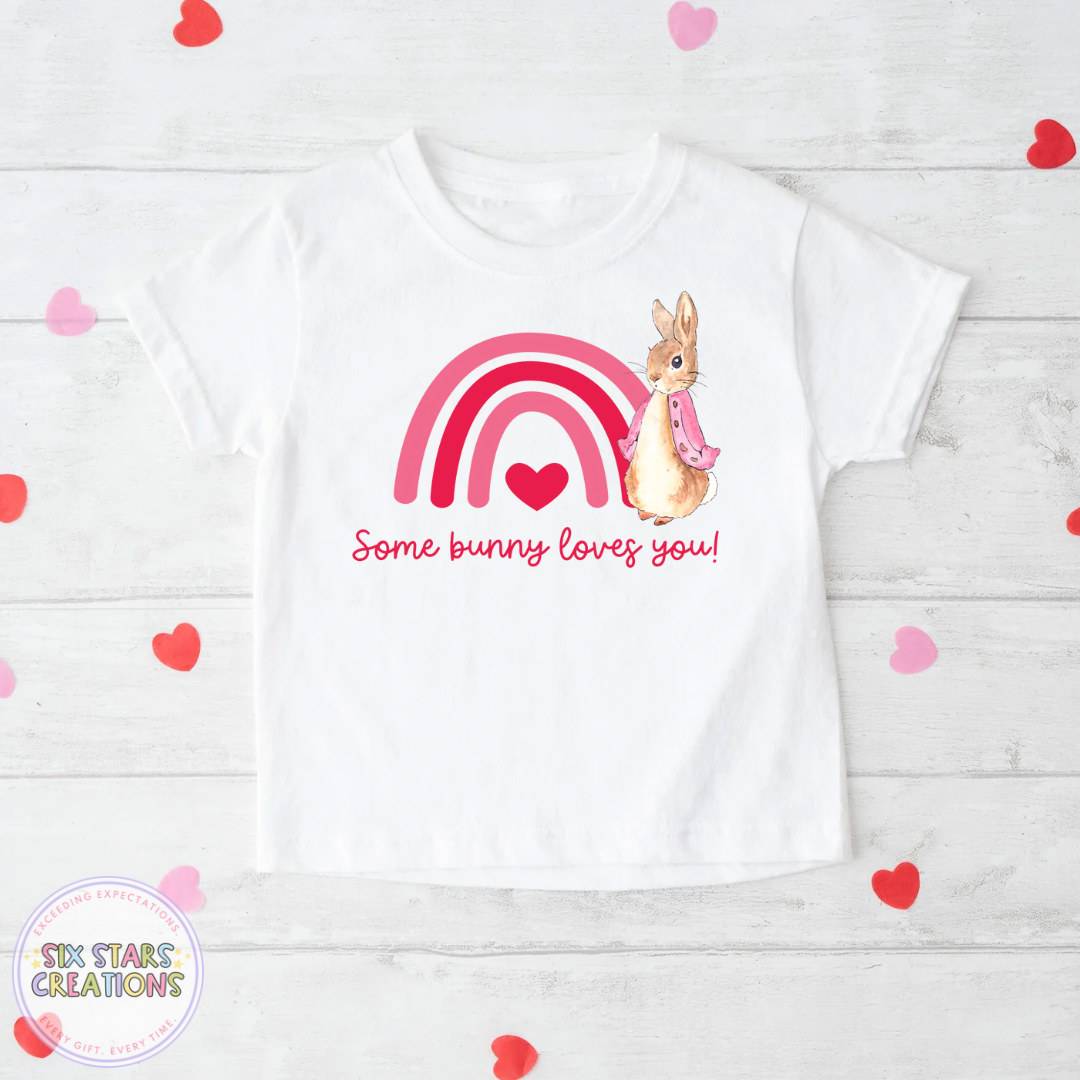 Pink Some Bunny Loves You T-shirt